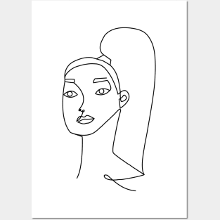 portrait  lineart Posters and Art